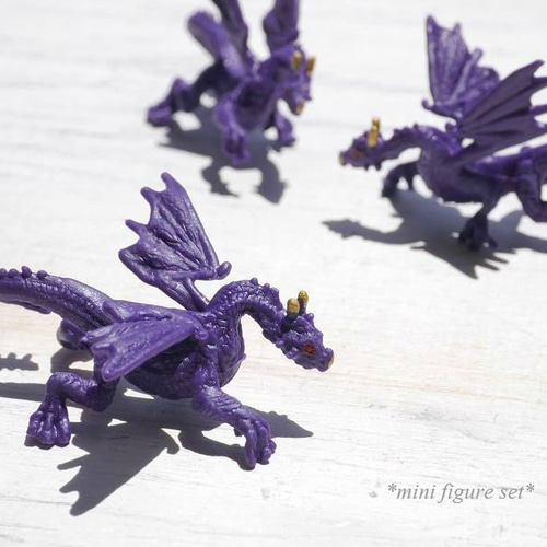 ミッドナイトムーンドラゴン」3体セット ミニフィギュア☆サファリ社 