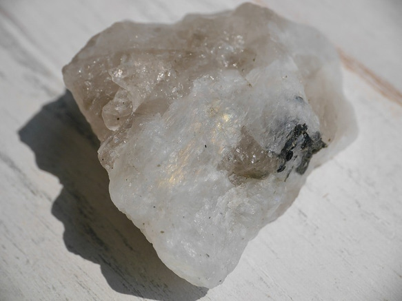 天然石ムーンストーンペグマタイト(インド産)原石 約35g 約47×39×16mm [msr-180914-01] 10枚目の画像