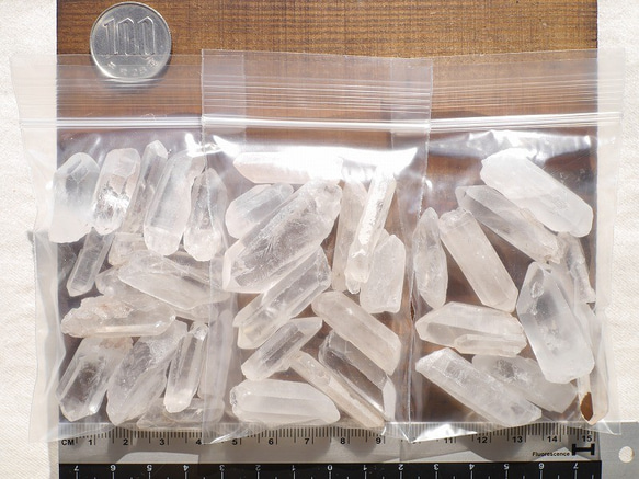 天然石マダガスカル産水晶 約50～51g 小ぶりなミックスサイズ原石結晶水晶ポイントさざれ[mq-181126-01] 7枚目の画像