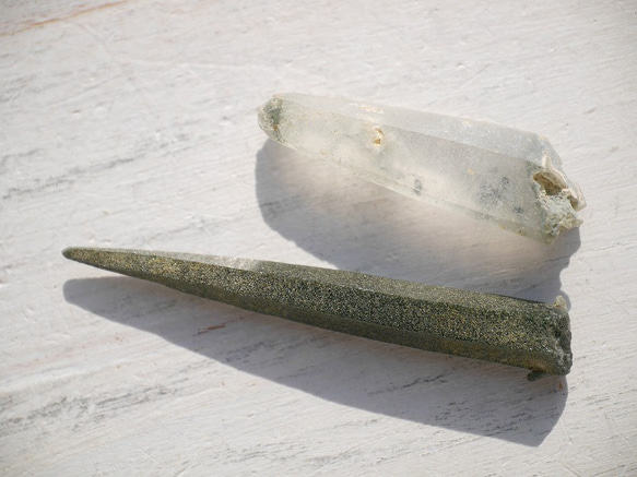 天然石ヒマラヤ水晶(ガネーシュヒマール・ラパ産)詰め合わせ合計約4.3gクローライト水晶[ghqc-181210-08] 6枚目の画像