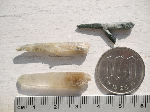 天然石ヒマラヤ水晶(ガネーシュヒマール・ラパ産)詰め合わせ合計約3.3gクローライト水晶[ghqc-181211-06] 5枚目の画像
