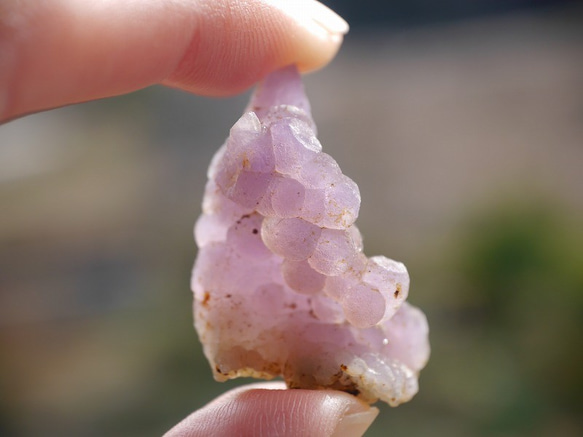 天然石ぶどう状カルセドニー(インドネシア産) 約7.4g 原石結晶クラスター玉髄 素材[cha-181212-01] 4枚目の画像