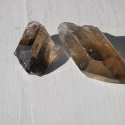 天然石スモーキークォーツ(ブラジル産)結晶ポイント2本セット合計約13g 天然色茶水晶原石[smq-181213-04] 10枚目の画像