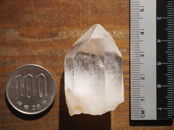 天然石ヒマラヤ水晶ポイント(ヒマラヤ山脈マニカラン産)約28.8g 原石結晶鉱石鉱物クォーツ[hq-190117-01] 5枚目の画像