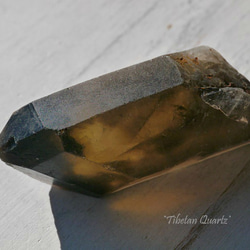 天然石チベット産水晶ポイント原石約45.4g約61×27mm 無加工ナチュラル現物☆モリオン[tm-190123-09] 1枚目の画像