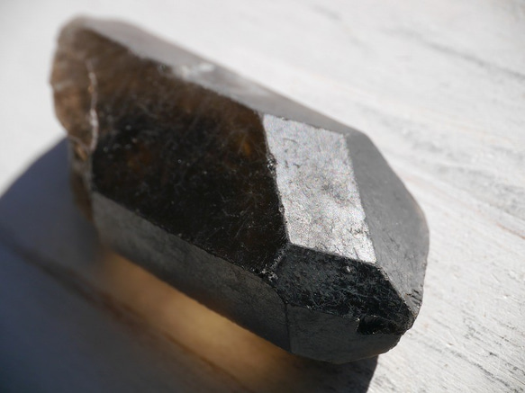 天然石チベット産水晶ポイント原石約45.4g約61×27mm 無加工ナチュラル現物☆モリオン[tm-190123-09] 2枚目の画像