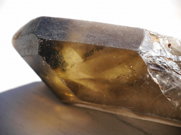 天然石チベット産水晶ポイント原石約45.4g約61×27mm 無加工ナチュラル現物☆モリオン[tm-190123-09] 7枚目の画像