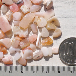 天然石ピンクオパール(オーストラリア産)さざれ石 約20g詰め合わせ約5mm～12mm穴なし[sa-190214-01] 3枚目の画像
