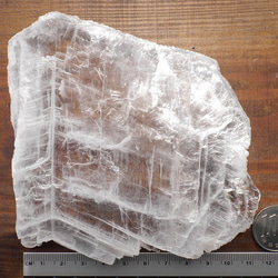 天然石セレナイト(ユタ州産)プレート状特大原石約293g最大幅約105mm 透明感[sel-190503-01] 5枚目の画像