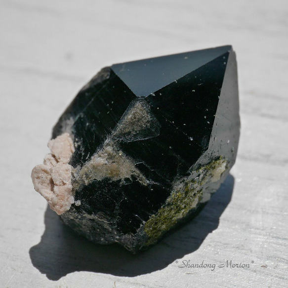 天然石モリオン(山東省産)原石結晶ポイント 約19.3g 約35mm☆現物 黒