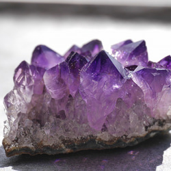 天然石アメジストクラスター(ウルグアイ産)約28.8g約40mm 現物☆濃色透明感紫水晶[uac-190529-01] 2枚目の画像