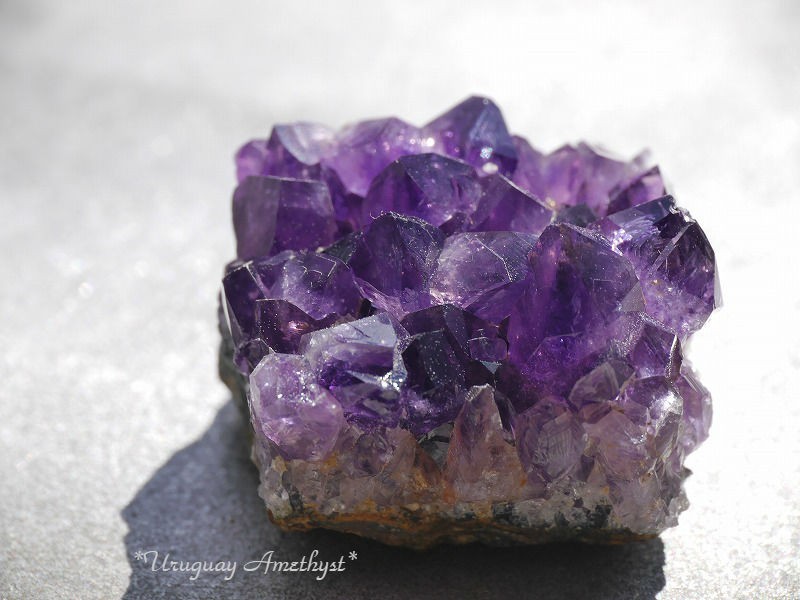 天然石アメジストクラスター(ウルグアイ産)約37.6g約39mm 現物☆濃色