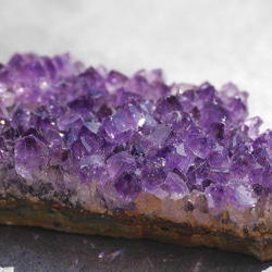 天然石アメジストクラスター(ウルグアイ産)約35.7g約54mm 現物☆濃色透明感紫水晶[uac-190529-04] 2枚目の画像