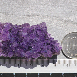 天然石アメジストクラスター(ウルグアイ産)約35.7g約54mm 現物☆濃色透明感紫水晶[uac-190529-04] 5枚目の画像