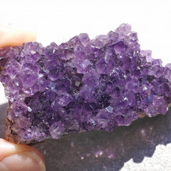 天然石アメジストクラスター(ウルグアイ産)約35.7g約54mm 現物☆濃色透明感紫水晶[uac-190529-04] 6枚目の画像