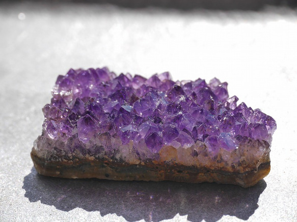 天然石アメジストクラスター(ウルグアイ産)約35.7g約54mm 現物☆濃色透明感紫水晶[uac-190529-04] 10枚目の画像