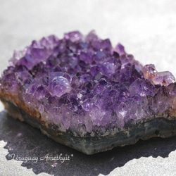 天然石アメジストクラスター(ウルグアイ産)約40.3g約54mm 現物☆濃色透明感紫水晶[uac-190529-05] 1枚目の画像