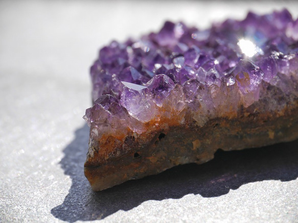 天然石アメジストクラスター(ウルグアイ産)約40.3g約54mm 現物☆濃色透明感紫水晶[uac-190529-05] 3枚目の画像