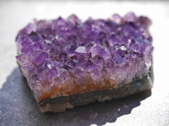 天然石アメジストクラスター(ウルグアイ産)約40.3g約54mm 現物☆濃色透明感紫水晶[uac-190529-05] 7枚目の画像