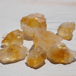 天然石シトリン(ブラジル産)8個セット合計約43.5g☆現物ラフロック原石結晶黄水晶[cit-190615-11] 7枚目の画像