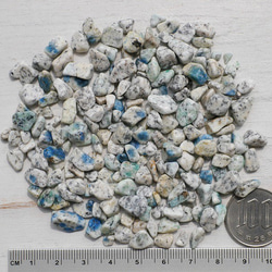 天然石アズライトイングラナイト(ヒマラヤK2産)さざれ石約50g約3mm～10mm穴なし[sa-190904-02] 4枚目の画像