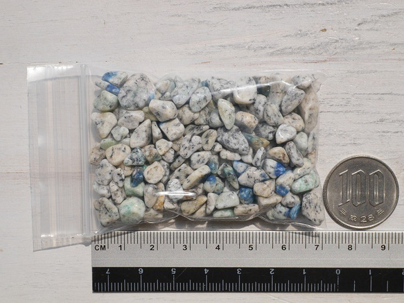 天然石アズライトイングラナイト(ヒマラヤK2産)さざれ石約50g約3mm～10mm穴なし[sa-190904-02] 5枚目の画像