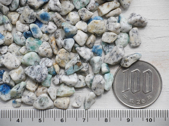 天然石アズライトイングラナイト(ヒマラヤK2産)さざれ石約50g約3mm～10mm穴なし[sa-190904-02] 6枚目の画像