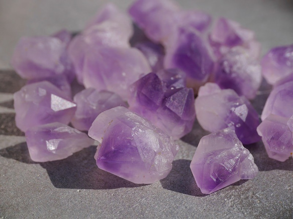 天然石シリウスアメジスト(ケニア産)原石約50g約8～28mm詰合せ 紫水晶ラベンダー[sram-191010-01] 8枚目の画像