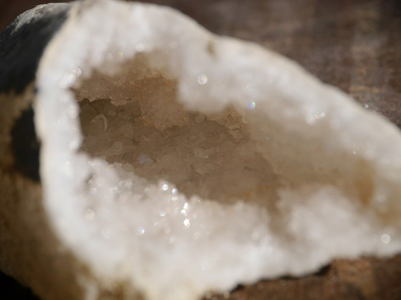 天然石ミニジオード(モロッコ産)約67×44×31mm約56g 手のひらサイズ晶洞1ぺア[geo-191112-06] 8枚目の画像