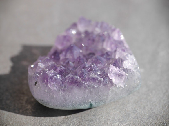 天然石アメジスト(ブラジル産)ハート型クラスター 約24g 約38×32×17mm 紫水晶[amh-191210-04] 6枚目の画像