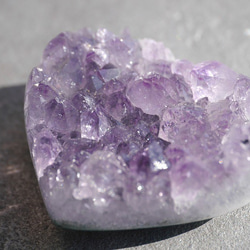 天然石アメジスト(ブラジル産)ハート型クラスター 約24g 約38×32×17mm 紫水晶[amh-191210-04] 7枚目の画像