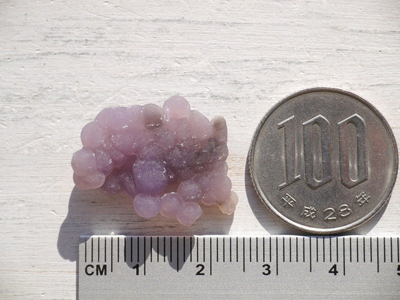 天然石グレープカルセドニー(インドネシア産)約3.2g約25mm 結晶原石ぶどう状紫玉髄[gc-200117-01LD] 4枚目の画像