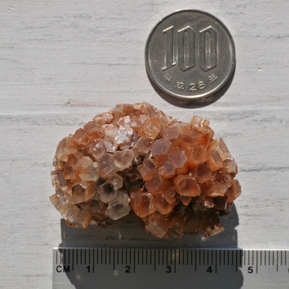 天然石アラゴナイト(モロッコ産)約39g約45mm 自然結晶原石 霰石柱状結晶鉱物[arg-200131-04] 5枚目の画像