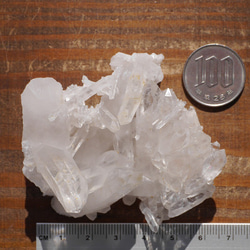 天然石アーカンソー州産水晶クラスター 約62g 約高48幅74奥行58mm 虹入り[aqc-200219-01] 5枚目の画像