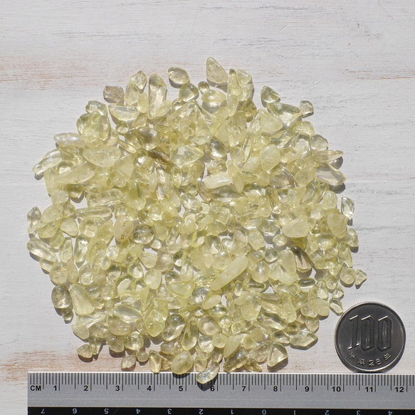天然石レモンクォーツ(ブラジル産)さざれ石 約40g詰合せ 約3～16mm 穴なし 硫黄水晶[sa-200224-01] 4枚目の画像