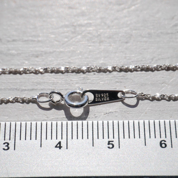 Silver925スエッジチェーン長さ45cm幅約1mmヒキワ付ネックレス[chsv925-200303-sw45] 10枚目の画像