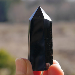 選べる♪天然石モリオン(チベット産)約30～38g高約48～57mm 研磨ポイント六角柱[mp-200305-02] 5枚目の画像