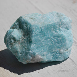 天然石アマゾナイト(ペルー産)約53g約52mm原石 ナチュラル天河石ホープストーン[amz-200307-01] 1枚目の画像
