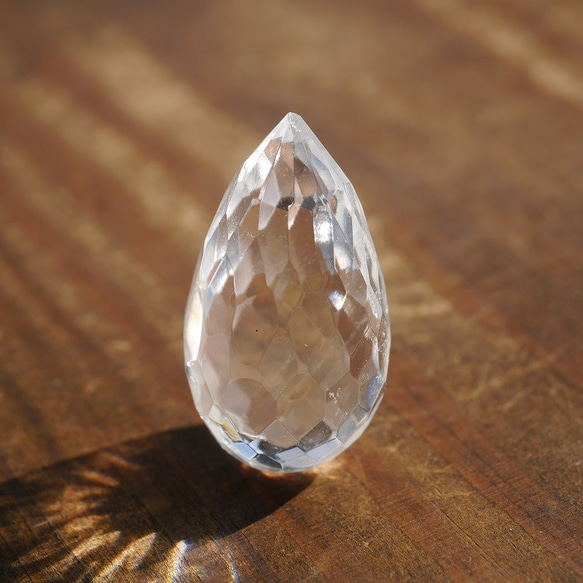 天然石ヒマラヤ水晶(ヒマラヤ山脈産)ころんとペアシェイプカット約26mm約7.0g 透明[hqpc-200315-03] 10枚目の画像