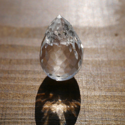 天然石ヒマラヤ水晶(ヒマラヤ山脈産)ころんとペアシェイプカット約23mm約5.9g 透明[hqpc-200315-05] 9枚目の画像