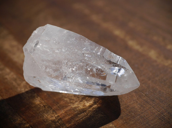 天然石水晶(コロンビア産)約14g約35mm結晶ポイント虹入り原石高透明度クリスタルクォーツ[cq-200416-02] 2枚目の画像