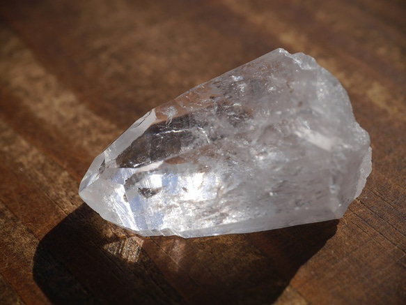 天然石水晶(コロンビア産)約14g約35mm結晶ポイント虹入り原石高透明度クリスタルクォーツ[cq-200416-02] 3枚目の画像