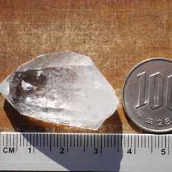 天然石水晶(コロンビア産)約14g約35mm結晶ポイント虹入り原石高透明度クリスタルクォーツ[cq-200416-02] 5枚目の画像