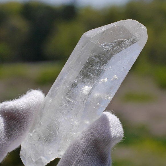 天然石ヒマラヤ水晶ポイント(ヒマラヤ山脈マニカラン産)約41g約73mm 原石結晶鉱物[hq-200518-03] 2枚目の画像