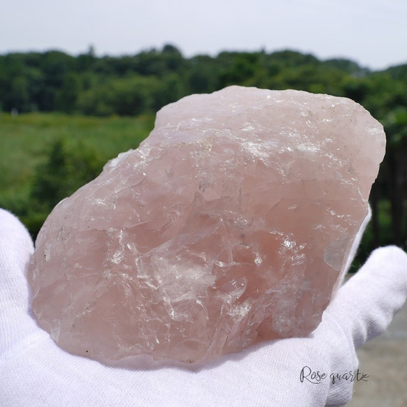 ローズクウォーツ　紅水晶　特大 ローズクウォーツ紅水晶特大