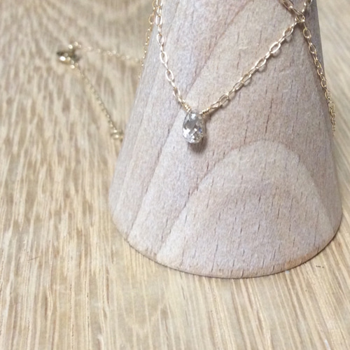 ダイヤのキラキラ卵！？ 一粒ネックレス 0.323ct K18 ネックレス 