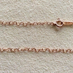 ちびっこハートのチェーンネックレス　K10 pink gold 2枚目の画像