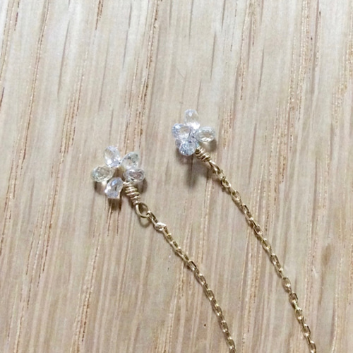 randerful様オーダー品 ゴマ粒ダイヤの金平糖ピアス 0.59ct K18 ピアス  