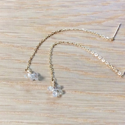 randerful様オーダー品 ゴマ粒ダイヤの金平糖ピアス 0.59ct K18 ピアス  