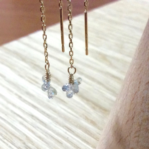 randerful様オーダー品 ゴマ粒ダイヤの金平糖ピアス 0.59ct K18 ピアス  